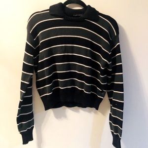 Brandy Melville trendy cropped striped sweater